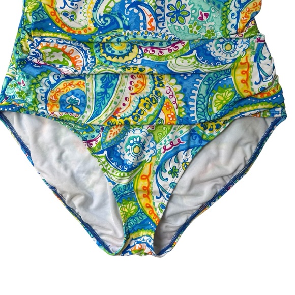 Lauren Ralph Lauren Women's Paisley Print Swimsuit. Size 12 - Picture 5 of 11